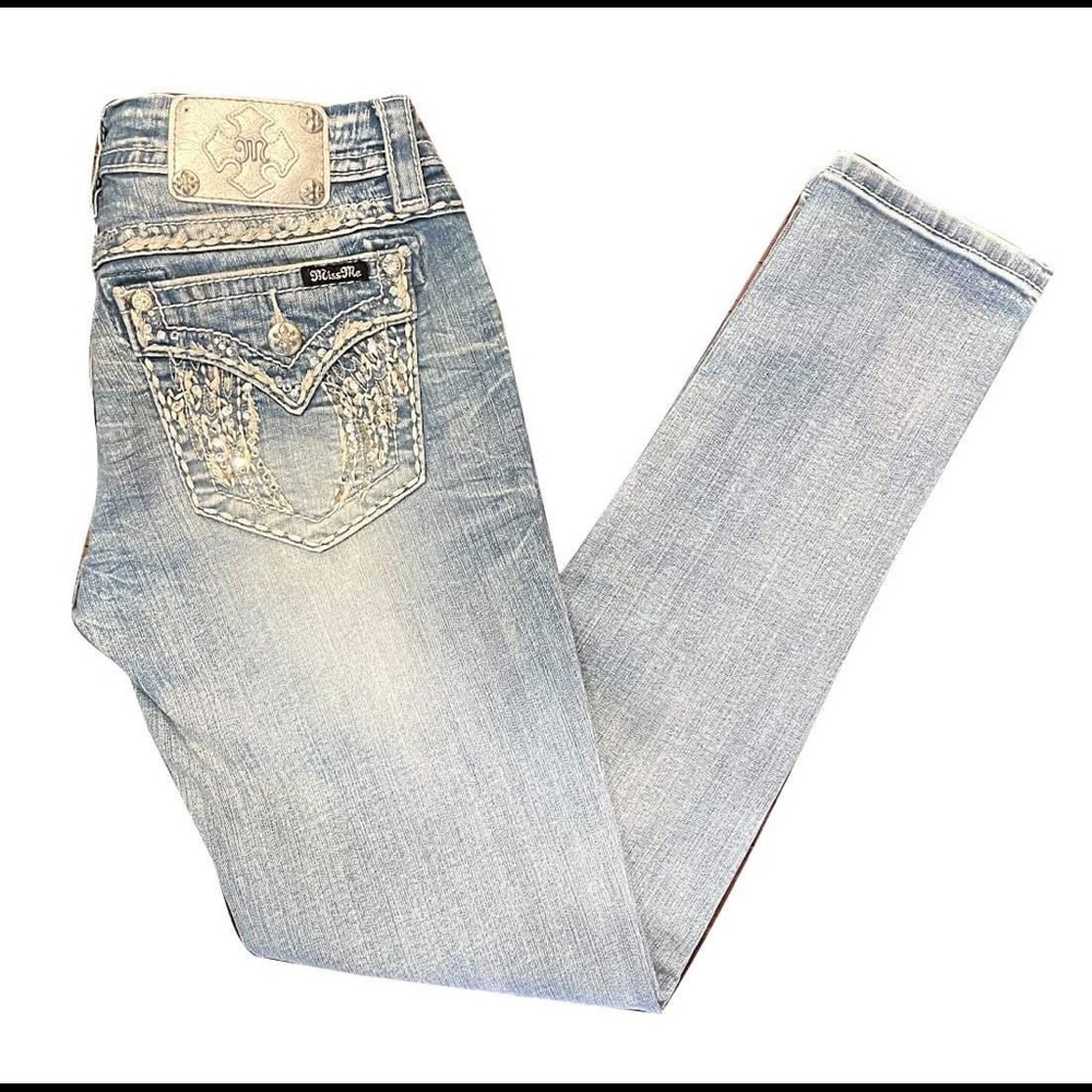 Miss Me Womens Signature Skinny Jeans Stretch 28